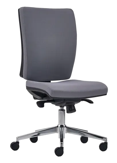 CRYSTAL židle kancelářská, kříž chrom, látka šedá