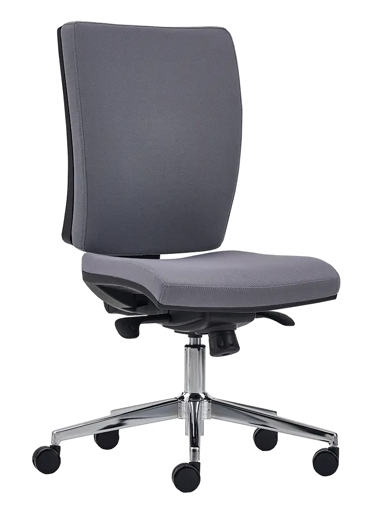 CRYSTAL židle kancelářská, kříž chrom, látka šedá