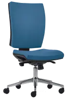 CRYSTAL židle kancelářská, kříž chrom, koženka tmavě modrá