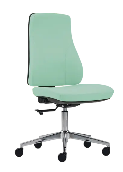 ORION židle kancelářská, kříž chrom, koženka zelinkavá