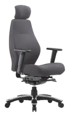 ROBUS - 200 židle kancelářská s podhlavníkem, látka šedá