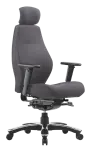 ROBUS - 200 židle kancelářská s podhlavníkem, látka šedá