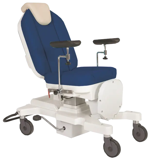 OZC - 21 křeslo pro odběr krve a dialýzu s pístem, tmavě modré