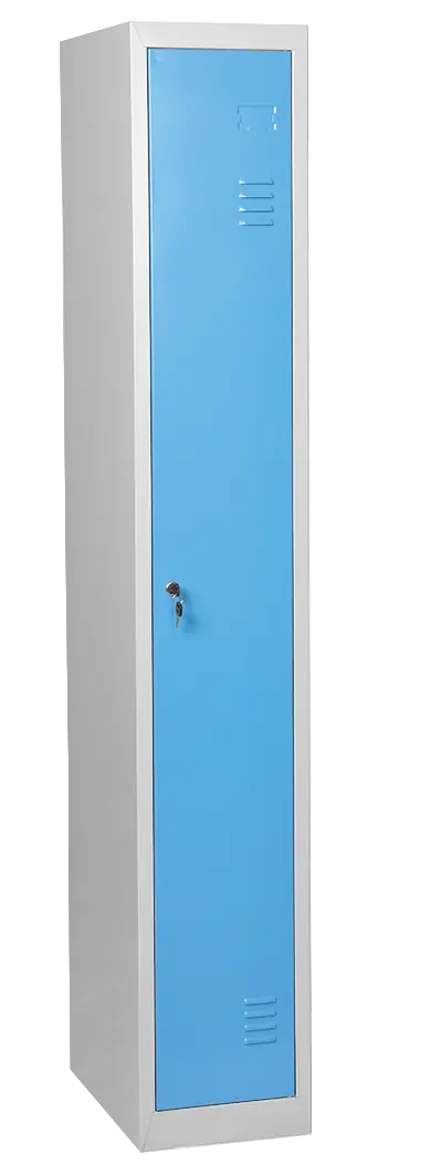 JP - 300 N skříň kovová 1-dveřová 1850x500x300 mm, šedá/modrá