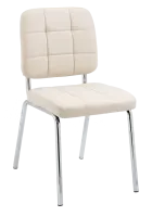 JIMY židle konferenční, nohy chrom, PU béžová