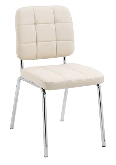 JIMY židle konferenční, nohy chrom, PU béžová
