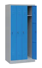 JP - 840 skříň šatní 1850x800x500 mm, 4-dílná, šedomodrá