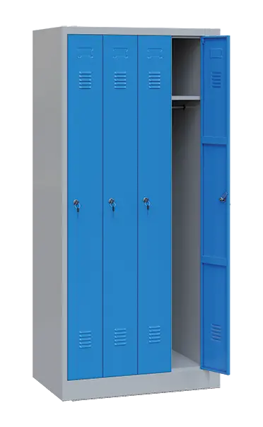 JP - 840 skříň šatní 1850x800x500 mm, 4-dílná, šedomodrá