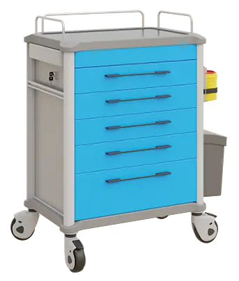 OVM - 25 vozík zdravotnický 5-zásuvkový, modrá
