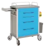 OVM - 24 vozík zdravotnický 4-zásuvkový, modrá