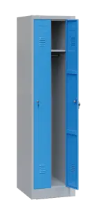 JP - 420 skříň šatní 1850x412,5x500 mm, 2-dílná, šedomodrá