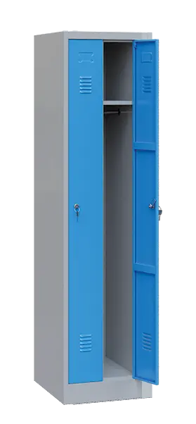 JP - 420 skříň šatní 1850x412,5x500 mm, 2-dílná, šedomodrá