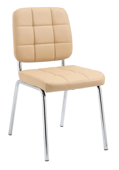 JIMY židle konferenční, nohy chrom, PU latté