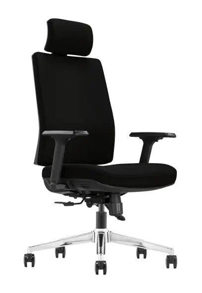 ARIA židle kancelářská, ergonomická, kříž chrom, látka černá