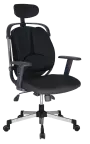 WING PLUS křeslo kancelářské, bederní opěrka, látka černá/černá