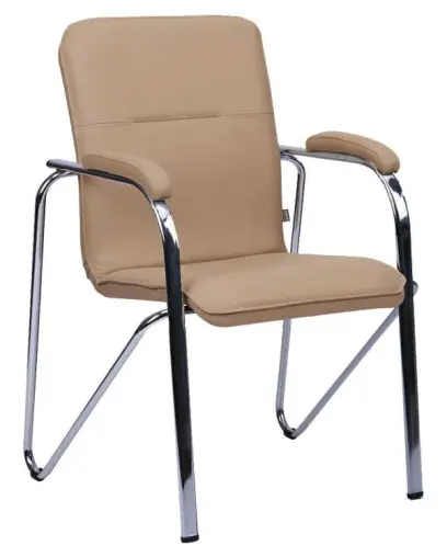 LAURA židle, chrom, koženka latte