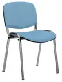 MESSINA CR židle konferenční, kostra chrom, koženka modrá