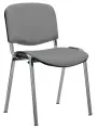 MESSINA CR židle konferenční, kostra chrom, koženka šedá