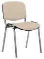 MESSINA CR židle konferenční, kostra chrom, koženka krémová