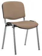 MESSINA CR židle konferenční, kostra chrom, koženka latte