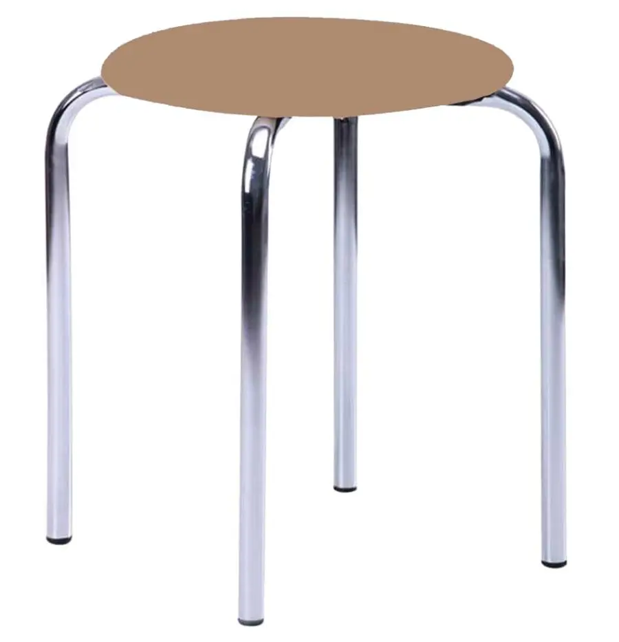 TESA stolička čalouněná, chrom, koženka latte