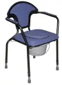 TKV - 68 křeslo toaletní výškově nastavitelné, koženka modrá
