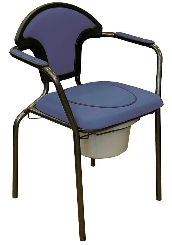 TPK - 50 křeslo toaletní pevné, koženka modrá