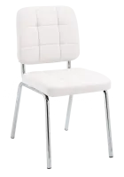 JIMY židle konferenční, nohy chrom, PU bílá