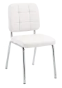JIMY židle konferenční, nohy chrom, PU bílá