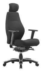 ROBUS - 200 židle kancelářská s podhlavníkem, látka černá