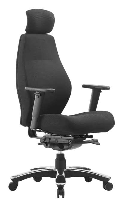 ROBUS - 200 židle kancelářská s podhlavníkem, látka černá