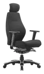 ROBUS - 200 židle kancelářská s podhlavníkem, látka černá