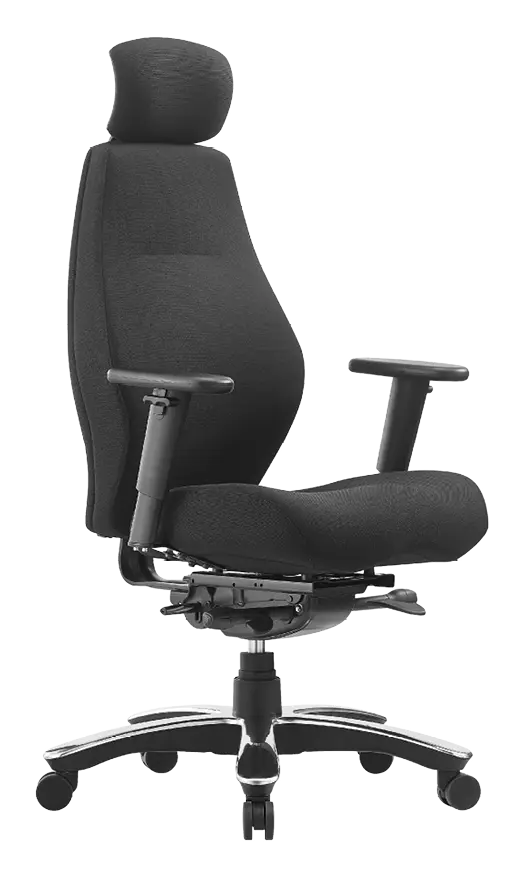 ROBUS - 200 židle kancelářská s podhlavníkem, látka černá