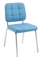 JIMY židle konferenční, nohy chrom, PU světle modrá