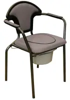 TPK - 50 křeslo toaletní pevné, koženka šedá