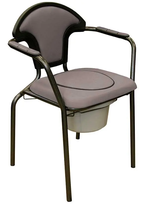 TPK - 50 křeslo toaletní pevné, koženka šedá