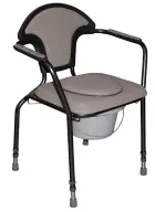 TKV - 68 křeslo toaletní výškově nastavitelné, koženka šedá