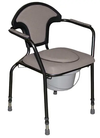 TKV - 68 křeslo toaletní výškově nastavitelné, koženka šedá