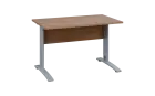 OPK 27 - 12 stůl kancelářský, kovová podnož stříbrná, deska 25 mm, široký 1200 mm, dub bardolino