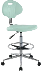 PUR COLOR 04 židle laboratorní, kolečka na měkké podlahy, zelinkavá