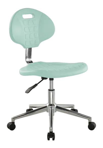 PUR COLOR 02 židle laboratorní, kolečka na měkké podlahy, zelinkavá