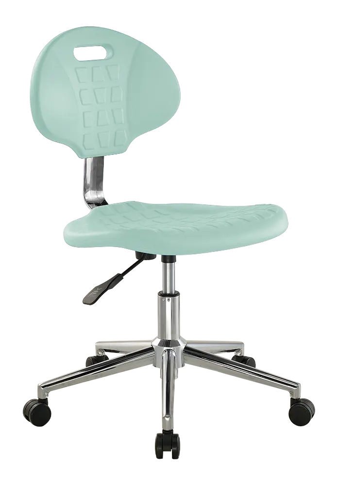 PUR COLOR 02 židle laboratorní, kolečka na měkké podlahy, zelinkavá