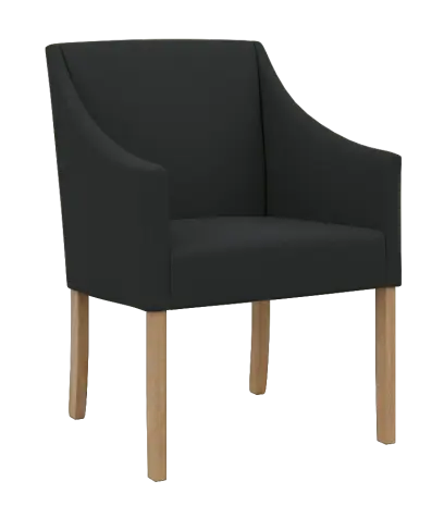 NOVA křeslo, přírodní dřevo - buk, látka tmavě šedá