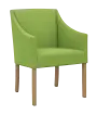 NOVA křeslo, přírodní dřevo - buk, látka hráškově zelená
