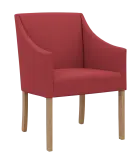 NOVA křeslo, přírodní dřevo - buk, látka malinová