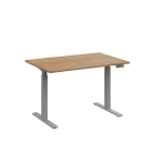 AERO 05 výškově nastavitelný stůl, kovová podnož stříbrná, deska 25 mm, široký 1200 mm, coco bolo