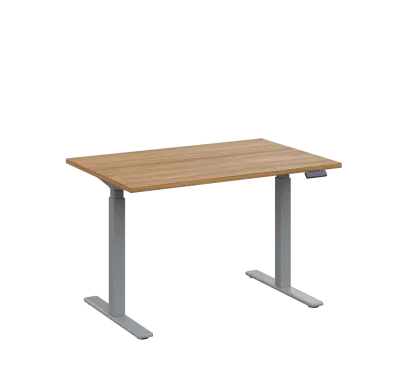 AERO 05 výškově nastavitelný stůl, kovová podnož stříbrná, deska 25 mm, široký 1200 mm, coco bolo