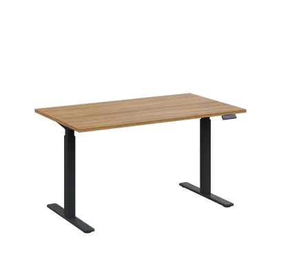 AERO 06 výškově nastavitelný stůl, kovová podnož antracit, deska 25 mm, široký 1400 mm, coco bolo