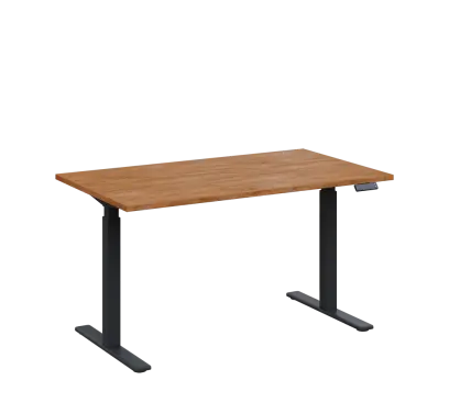 AERO 06 výškově nastavitelný stůl, kovová podnož antracit, deska 25 mm, široký 1400 mm, dub klasik