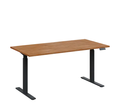 AERO 07 výškově nastavitelný stůl, kovová podnož antracit, deska 25 mm, široký 1600 mm, dub klasik